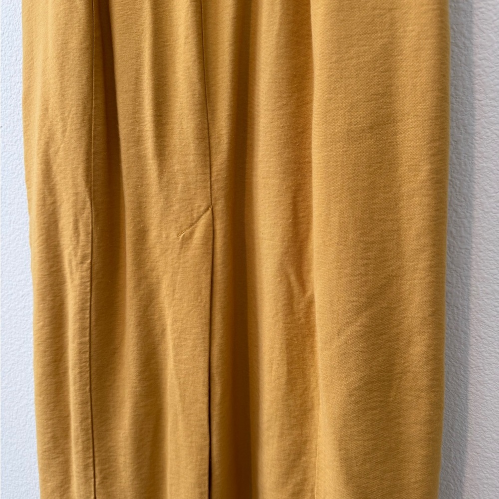 Something Navy Lined Mustard Button-Down Dress Xs - image 5